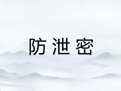 防泄密