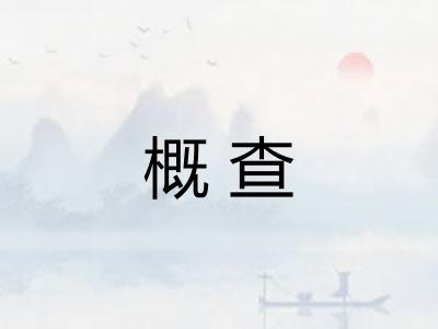 概查