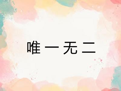 唯一无二