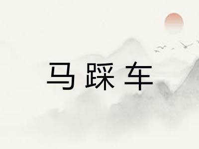 马踩车