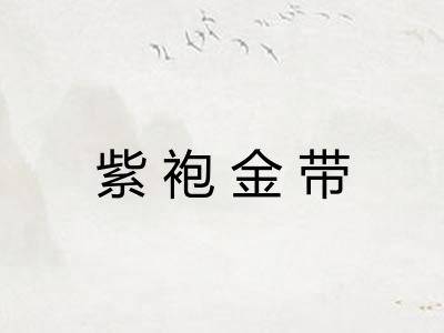 紫袍金带