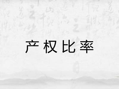 产权比率