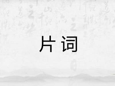 片词
