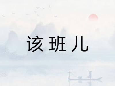 该班儿
