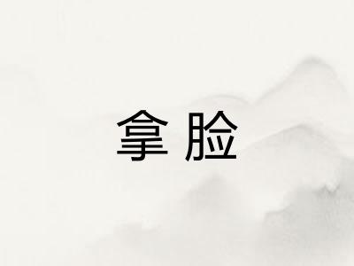 拿脸
