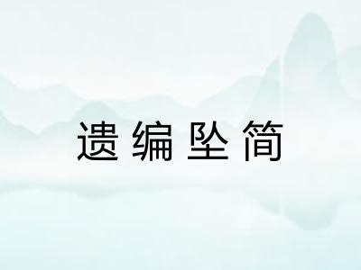 遗编坠简