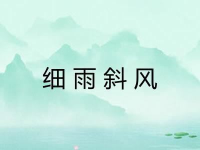 细雨斜风