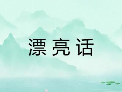 漂亮话