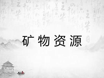 矿物资源