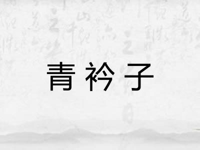青衿子