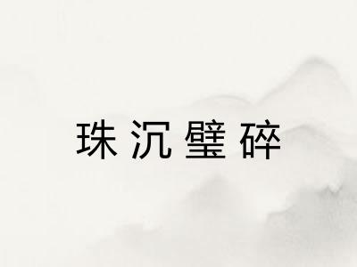 珠沉璧碎