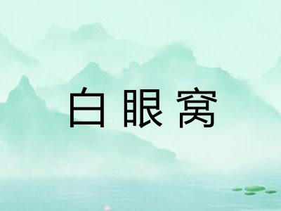白眼窝