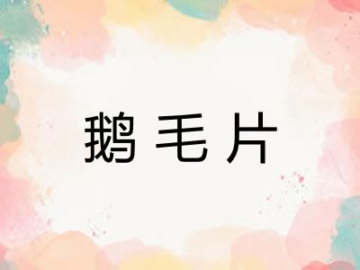 鹅毛片