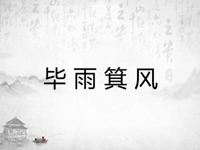 毕雨箕风