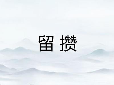 留攒
