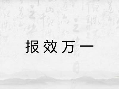 报效万一