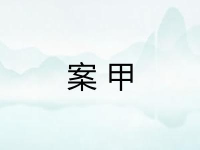 案甲
