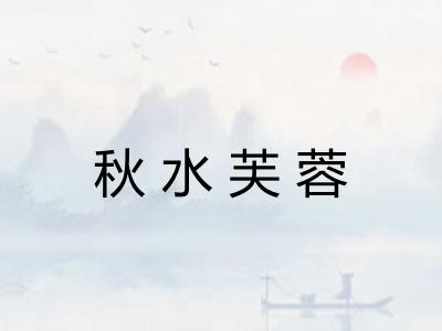 秋水芙蓉