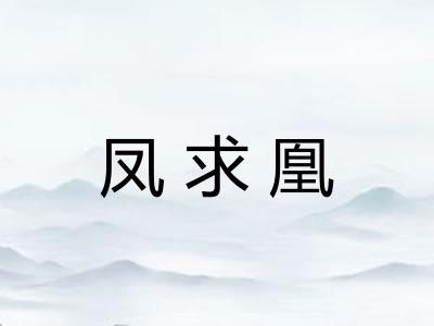 凤求凰