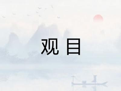 观目