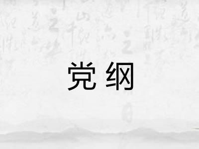 党纲