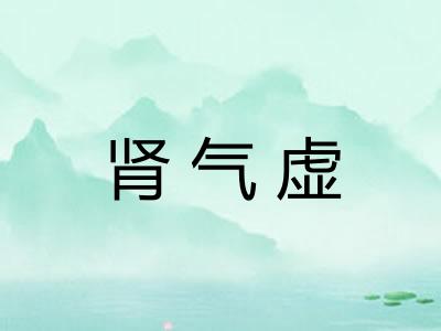 肾气虚