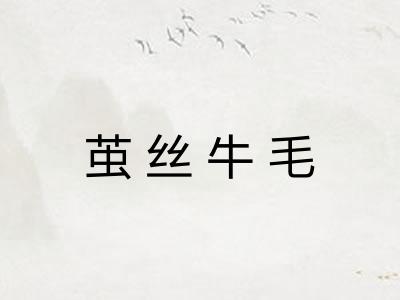 茧丝牛毛