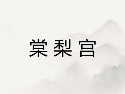 棠梨宫