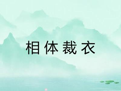 相体裁衣