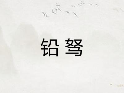 铅驽