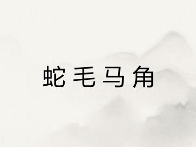 蛇毛马角
