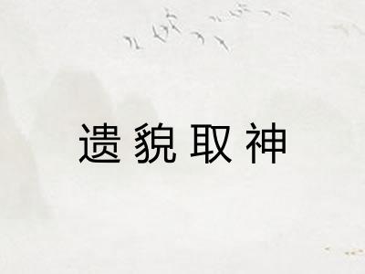 遗貌取神