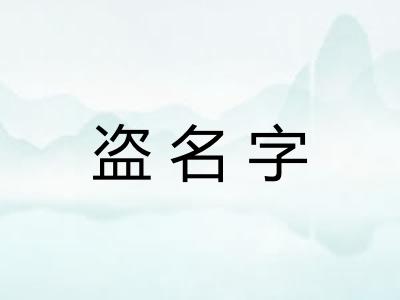 盗名字