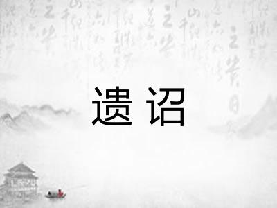 遗诏
