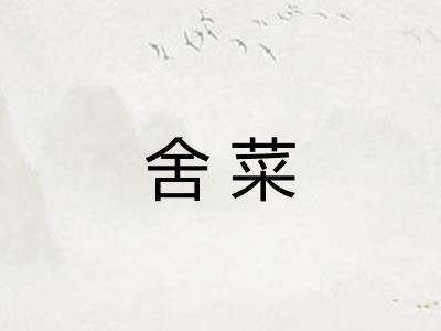 舍菜