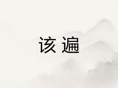 该遍