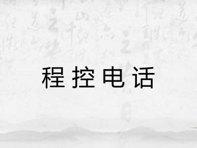 程控电话