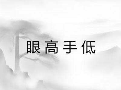 眼高手低
