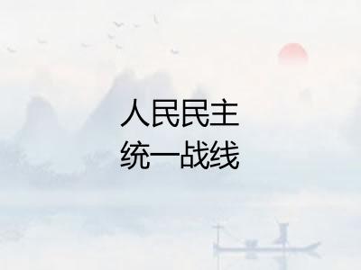 人民民主统一战线