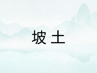 坡土
