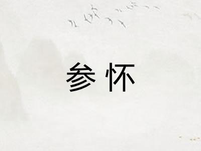 参怀