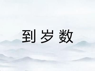 到岁数