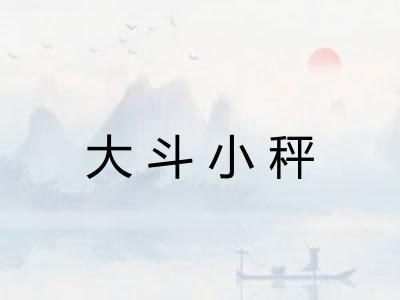 大斗小秤