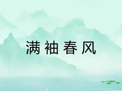 满袖春风