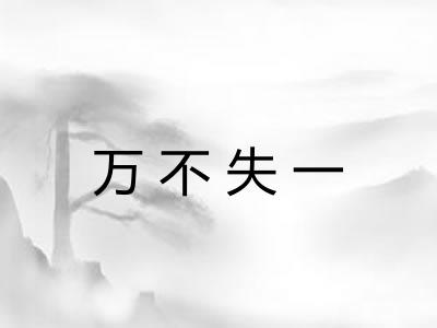 万不失一