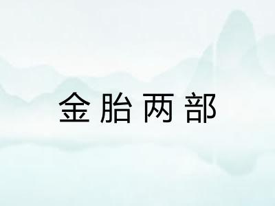金胎两部