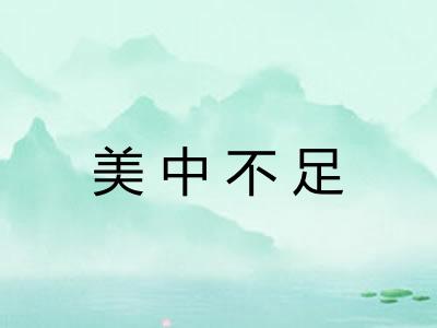 美中不足