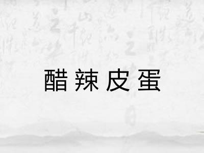 醋辣皮蛋