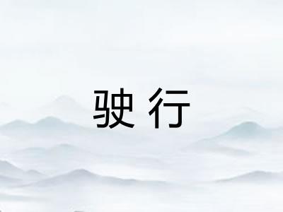 驶行