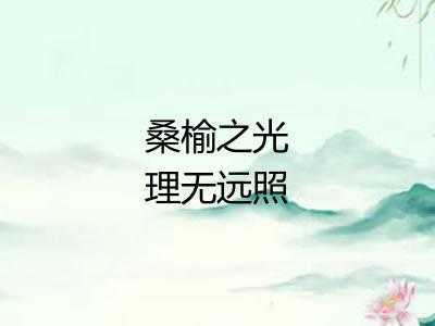 桑榆之光理无远照